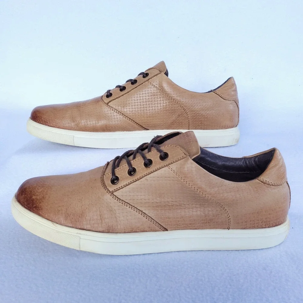 Joes Jeans Shoes Mens Size 12 Xride Tan Oxford Sneakers Casual Urban Streetwear